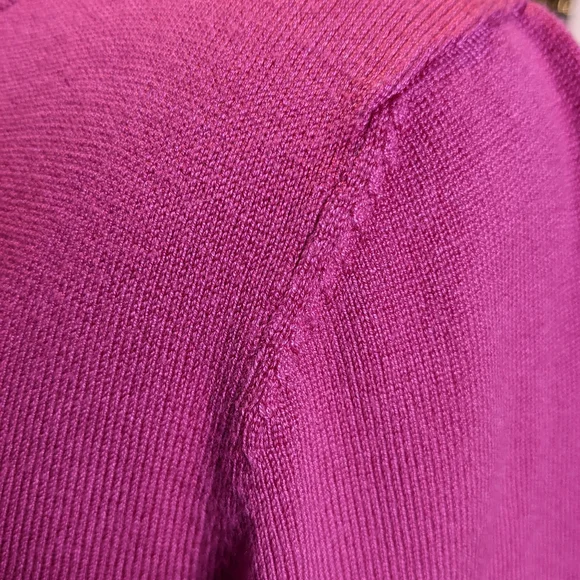 π EUC Cable & Gauge Rosy Pink Crew Neck Bow Sweater, Size XL - Picture 7 of 10